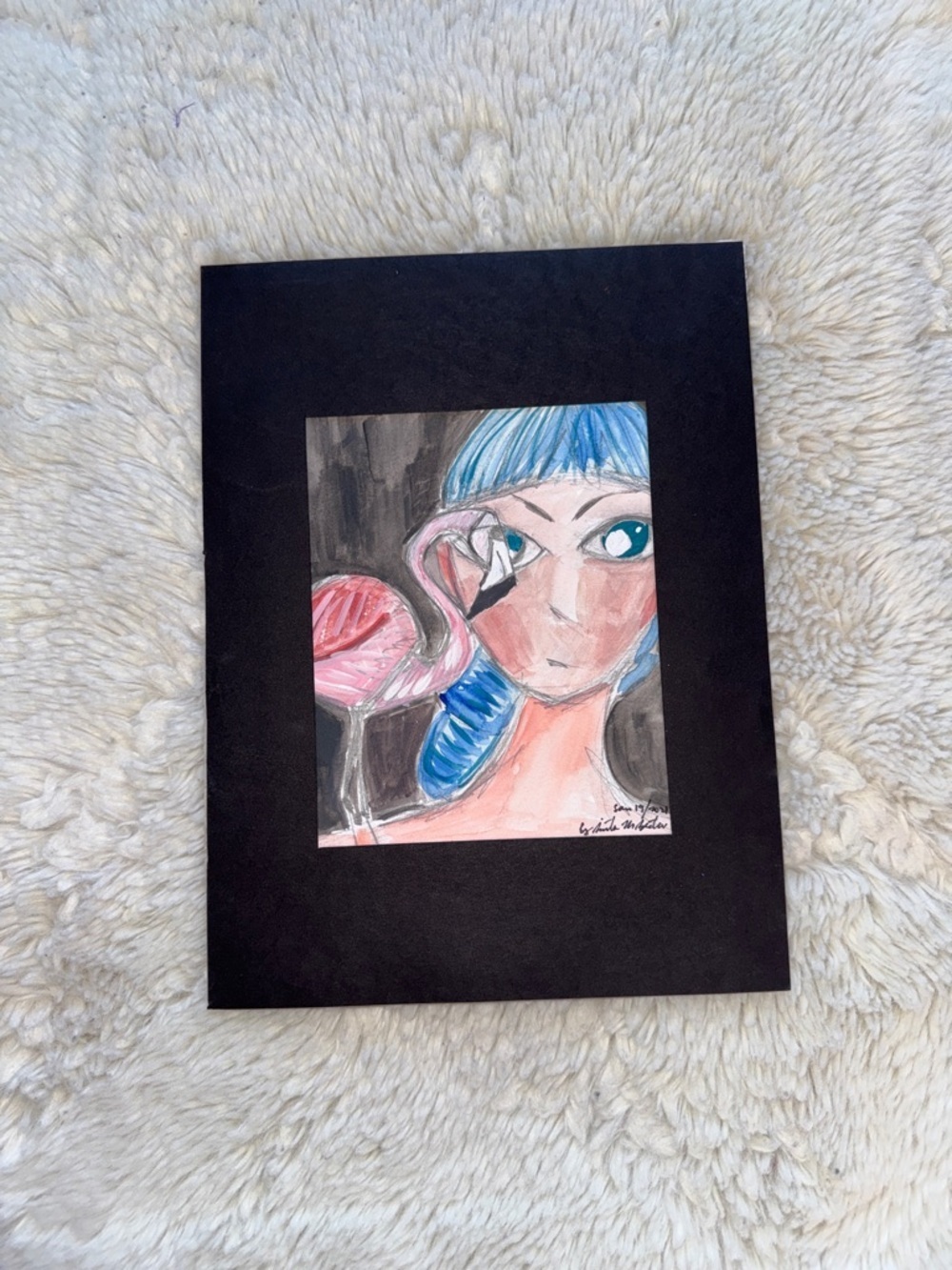 HANDCRAFTED hand crafted paintings set of two by Me Sinta Margot NWT